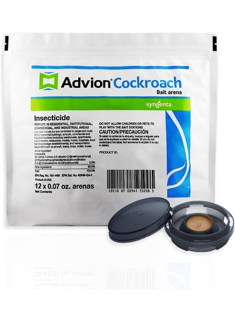 advion Arena 12ct Cockroach Bait Station, White - Image 1